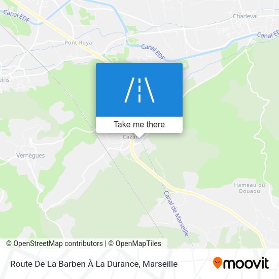 Route De La Barben À La Durance map