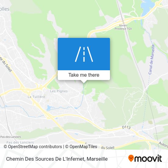Chemin Des Sources De L'Infernet map
