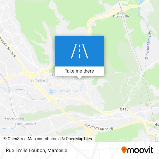 Rue Emile Loubon map