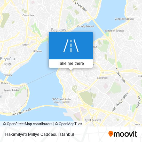 Hakimilyeti Millye Caddesi map