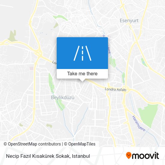 Necip Fazıl Kısakürek Sokak map