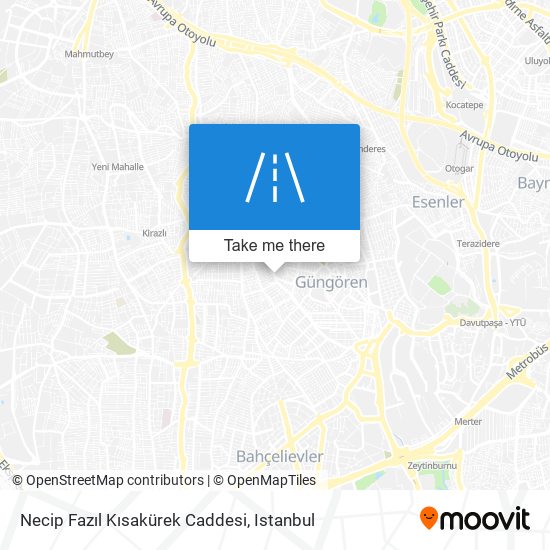 Necip Fazıl Kısakürek Caddesi map