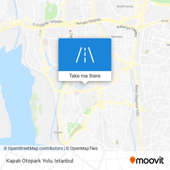 Kapalı Otopark Yolu map