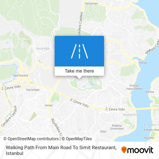 Walking Path From Main Road To Simit Restaurant map