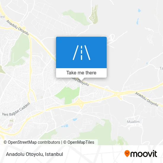 Anadolu Otoyolu map
