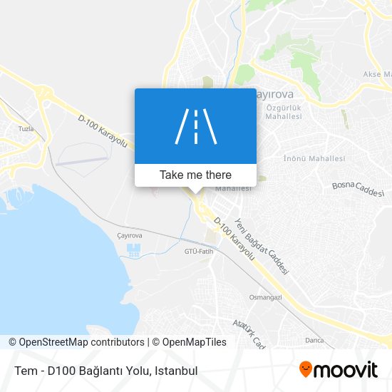 Tem - D100 Bağlantı Yolu map