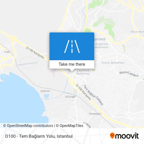 D100 - Tem Bağlantı Yolu map
