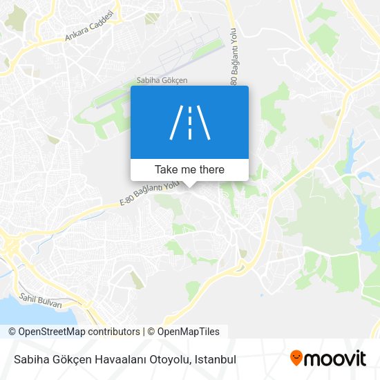 Sabiha Gökçen Havaalanı Otoyolu map