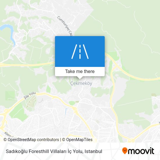 Sadıkoğlu Foresthill Villaları İç Yolu map
