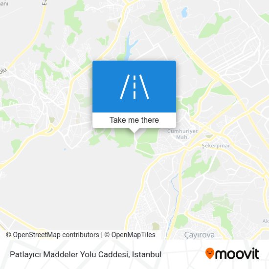 Patlayıcı Maddeler Yolu Caddesi map