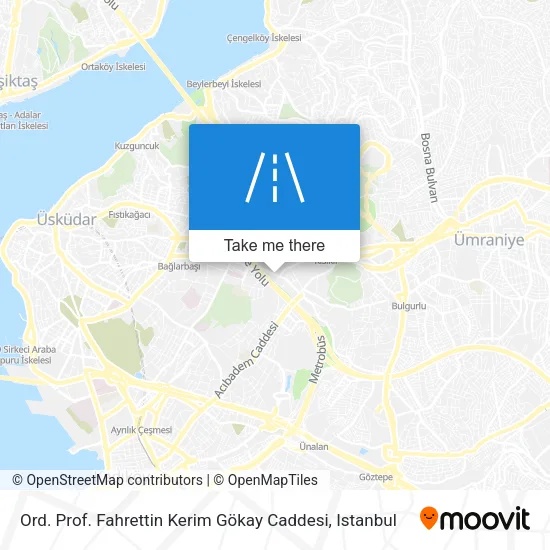 Ord. Prof. Fahrettin Kerim Gökay Caddesi map