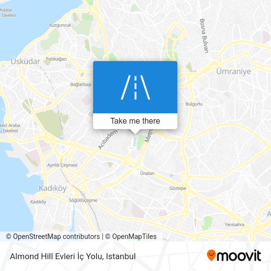 Almond Hill Evleri İç Yolu map