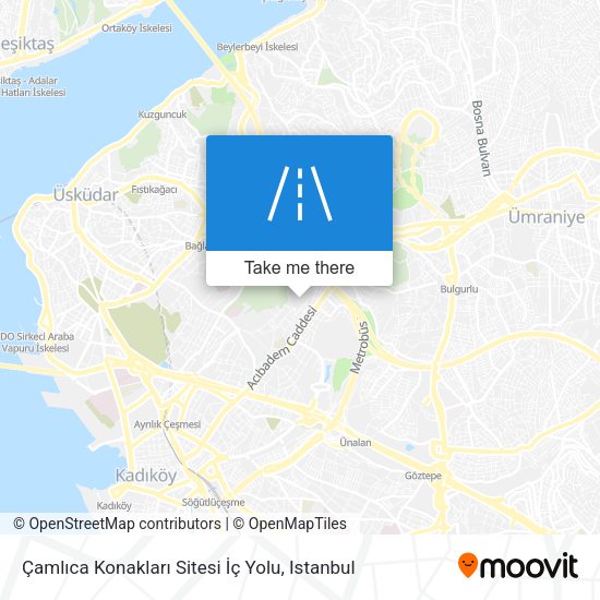 Çamlıca Konakları Sitesi İç Yolu map