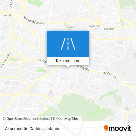 Akşemsettin Caddesi map