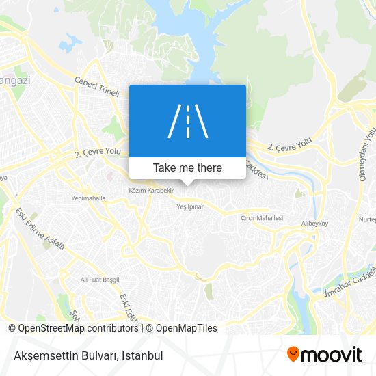 Akşemsettin Bulvarı map