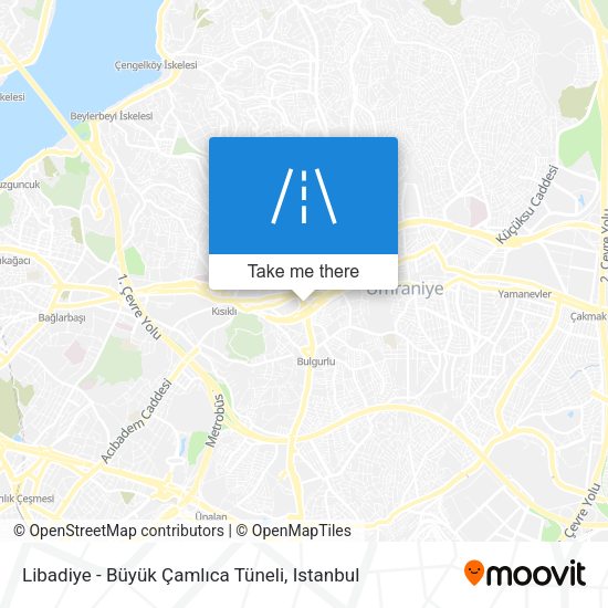Libadiye - Büyük Çamlıca Tüneli map