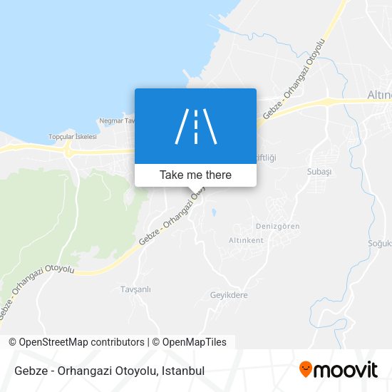 Gebze - Orhangazi Otoyolu map