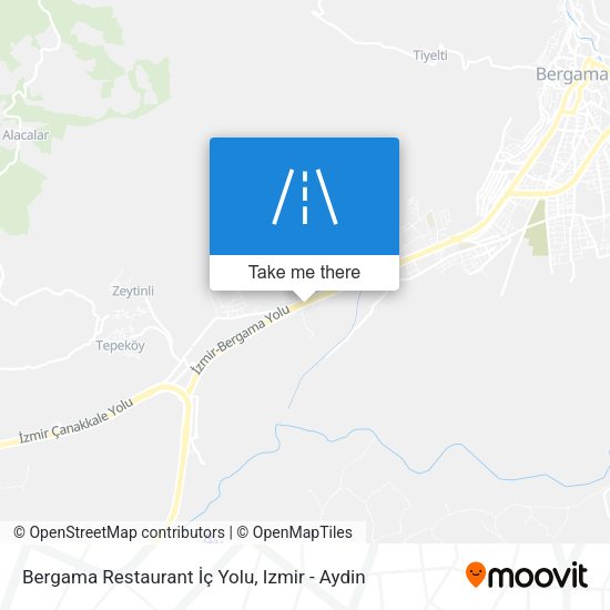 Bergama Restaurant İç Yolu map