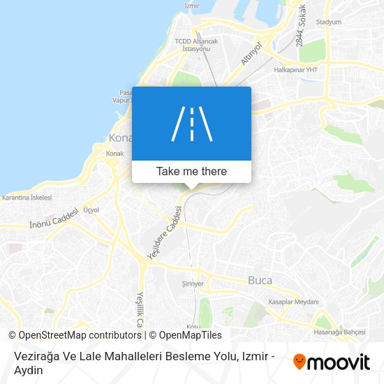 Vezirağa Ve Lale Mahalleleri Besleme Yolu map