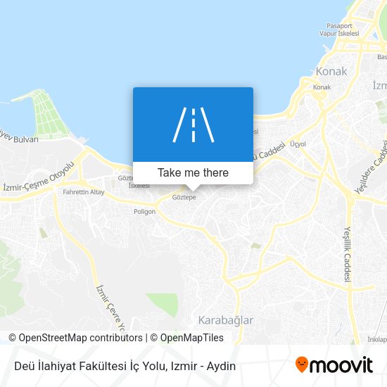 Deü İlahiyat Fakültesi İç Yolu map