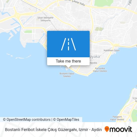 Bostanlı Feribot İskele Çıkış Güzergahı map