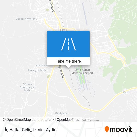 İç Hatlar Geliş map