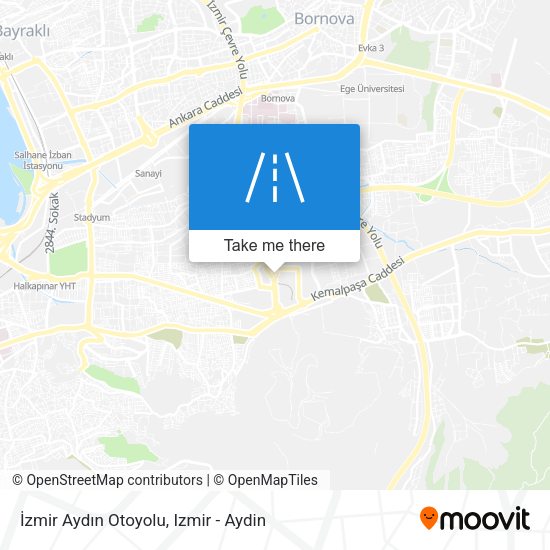 İzmir Aydın Otoyolu map