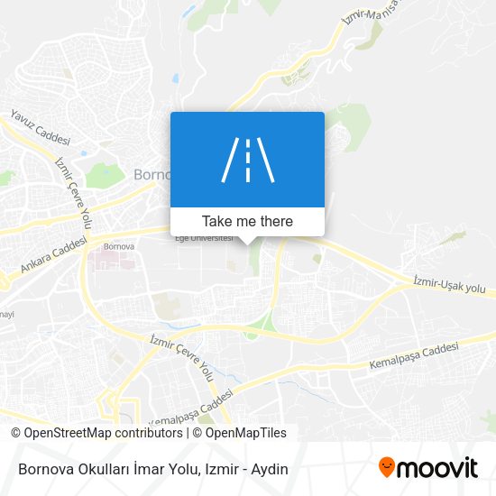 Bornova Okulları İmar Yolu map