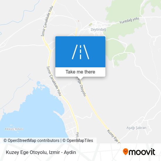 Kuzey Ege Otoyolu map