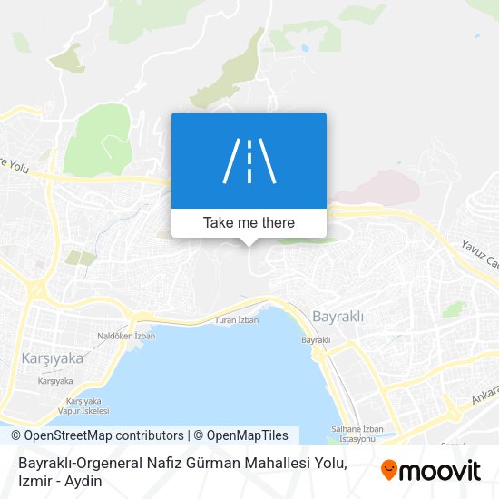 Bayraklı-Orgeneral Nafiz Gürman Mahallesi Yolu map