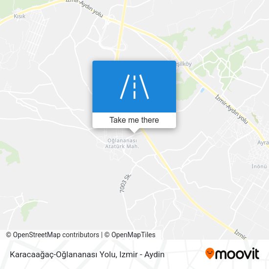 Karacaağaç-Oğlananası Yolu map