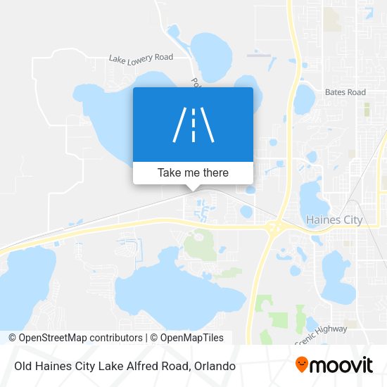 Mapa de Old Haines City Lake Alfred Road