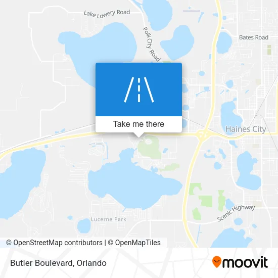 Butler Boulevard map