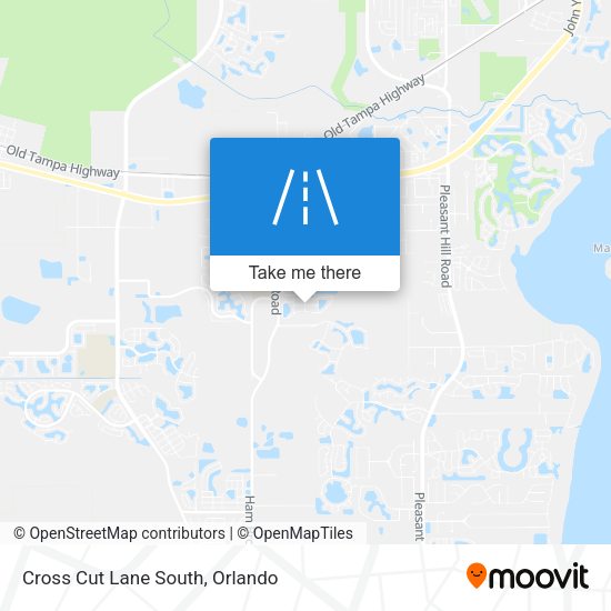 Cross Cut Lane South map