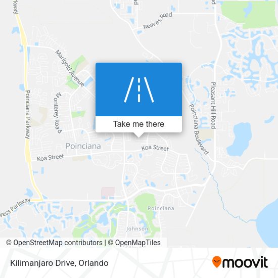 Kilimanjaro Drive map