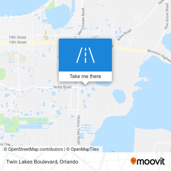 Twin Lakes Boulevard map