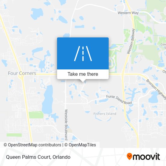 Queen Palms Court map