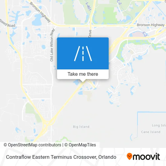 Contraflow Eastern  Terminus Crossover map