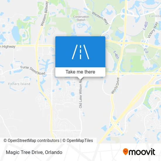 Magic Tree Drive map