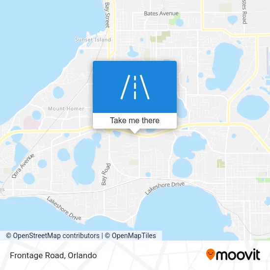 Mapa de Frontage Road