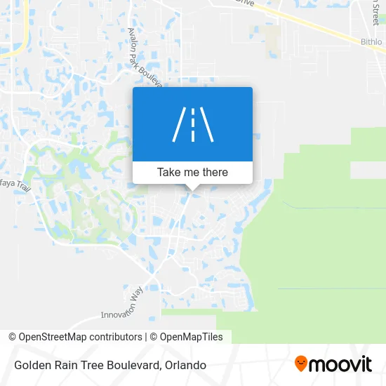 Golden Rain Tree Boulevard map