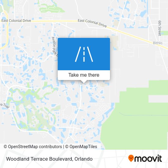 Woodland Terrace Boulevard map