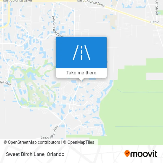 Sweet Birch Lane map