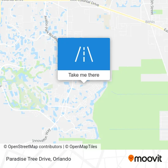 Paradise Tree Drive map