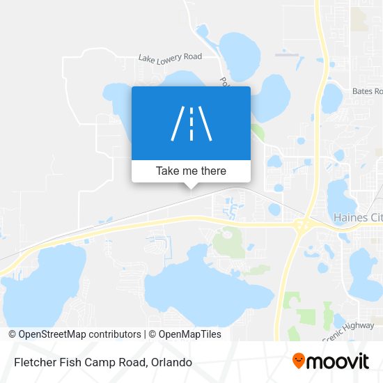 Mapa de Fletcher Fish Camp Road