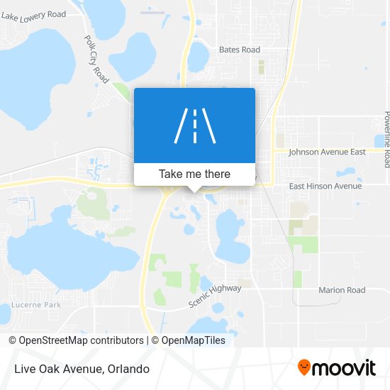 Mapa de Live Oak Avenue