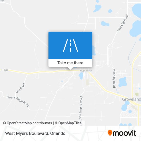West Myers Boulevard map