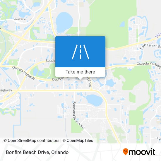 Bonfire Beach Drive map