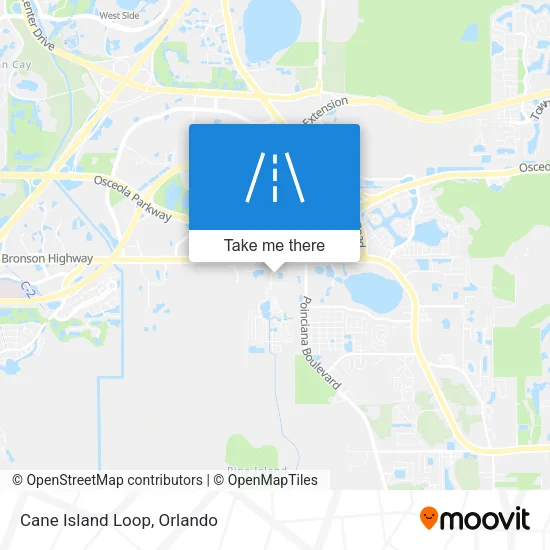 Cane Island Loop map