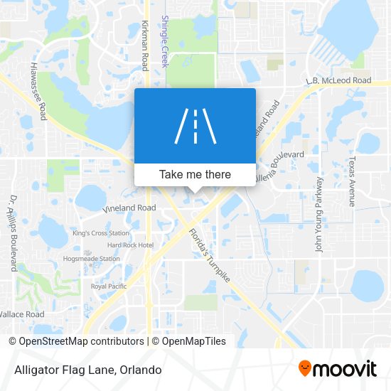 Alligator Flag Lane map
